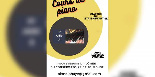 Annonce - Anne Lacombe : Cours de piano